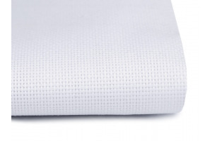 Vyšívacia tkanina Panamka biela - šírka 140 cm