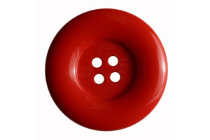 Gombík plastový - Červený Ø18 mm - Hrubý okraj