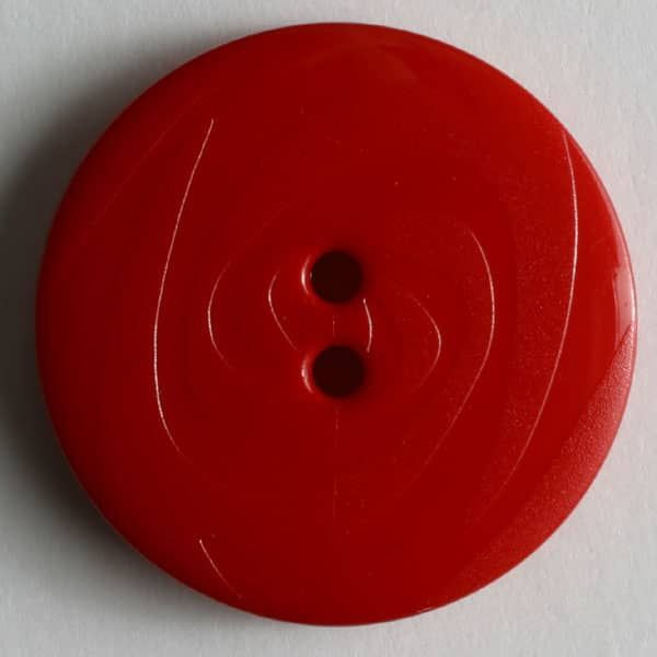 Gombík plastový - Červený Ø19 mm - S ryhami