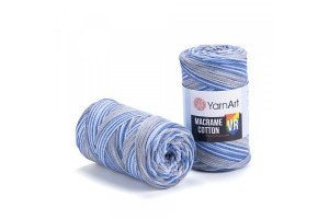 Macrame Cotton VR 916 - modrá-šedá