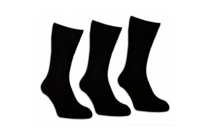 Ponožky - pánske bavlnené zdravotné ponoky  XL "SCHWARZ"