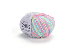 Jeans Soft Colors 6204 - ružová-zelená-tyrkysová