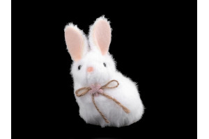 Veľkonočná dekorácia - plyšový zajačik