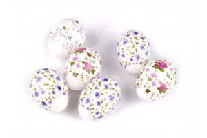 Veľkonočná dekorácia - vajíčka na zavesenie - Kvety