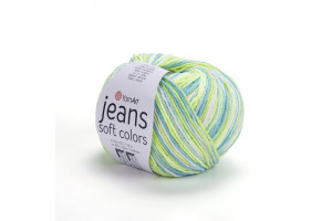 Jeans Soft Colors 6211 - neónovozelená-tyrkysová-krémová