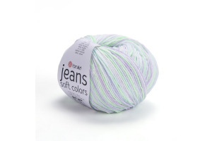 Jeans Soft Colors 6201 - biela-svetlozelená-šedá