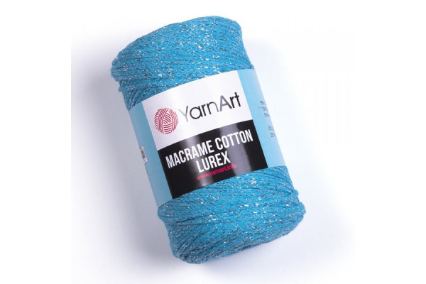 Macrame Cotton Lurex 733 - tyrkysová