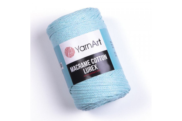 Macrame Cotton Lurex 738 - modrá nezábudková