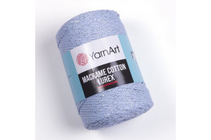 Macrame Cotton Lurex 729 - modrá svetlá
