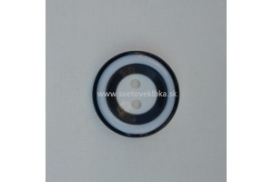 Gombík plastový - Čiernobiele kruhy - Ø28mm