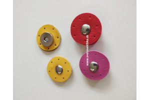 Zapínanie kožené s magnetom - na prišívanie kruhové